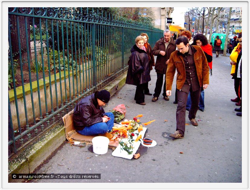 Sculpture sur légumes.